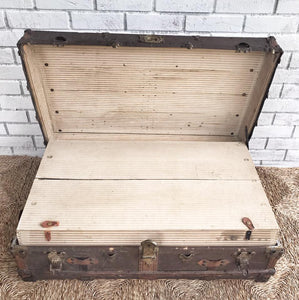 Amazing antique steamer trunk