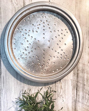 Load image into Gallery viewer, Rustic galvanized round strainer tray