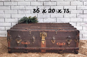 Amazing antique steamer trunk