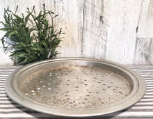 Load image into Gallery viewer, Rustic galvanized round strainer tray