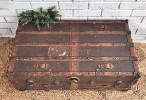 Amazing antique steamer trunk