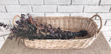 Load image into Gallery viewer, Large oval basket &amp; eucalyptus stems