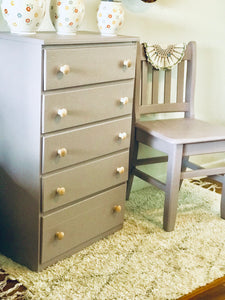 Adorable Kid’s Chest of Drawers with Matching Chair