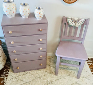 Adorable Kid’s Chest of Drawers with Matching Chair