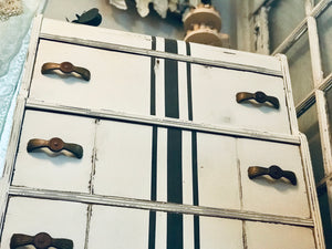 Vintage Waterfall Grain Striped Chest of Drawers