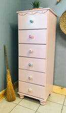 Load image into Gallery viewer, Adorable Pink Tall &amp; Skinny Chest of Drawers