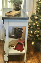 Load image into Gallery viewer, Gorgeous Antique Farmhouse Rolling Kitchen Island