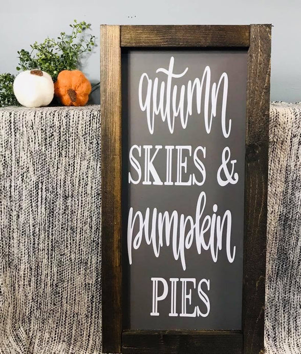 Autumn skies sign