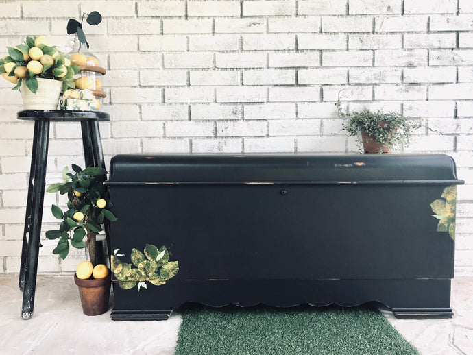 Black & Lemon Lane Cedar Chest