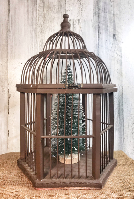 Old Wooden Birdcage