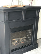 Load image into Gallery viewer, Moody Black Faux Fireplace