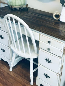 Charming Vintage Farmhouse Desk and Chair