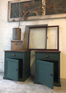 Modern Industrial End Table or Nightstand Set (2pc)