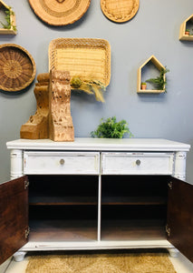 Pretty Coastal Credenza Cabinet