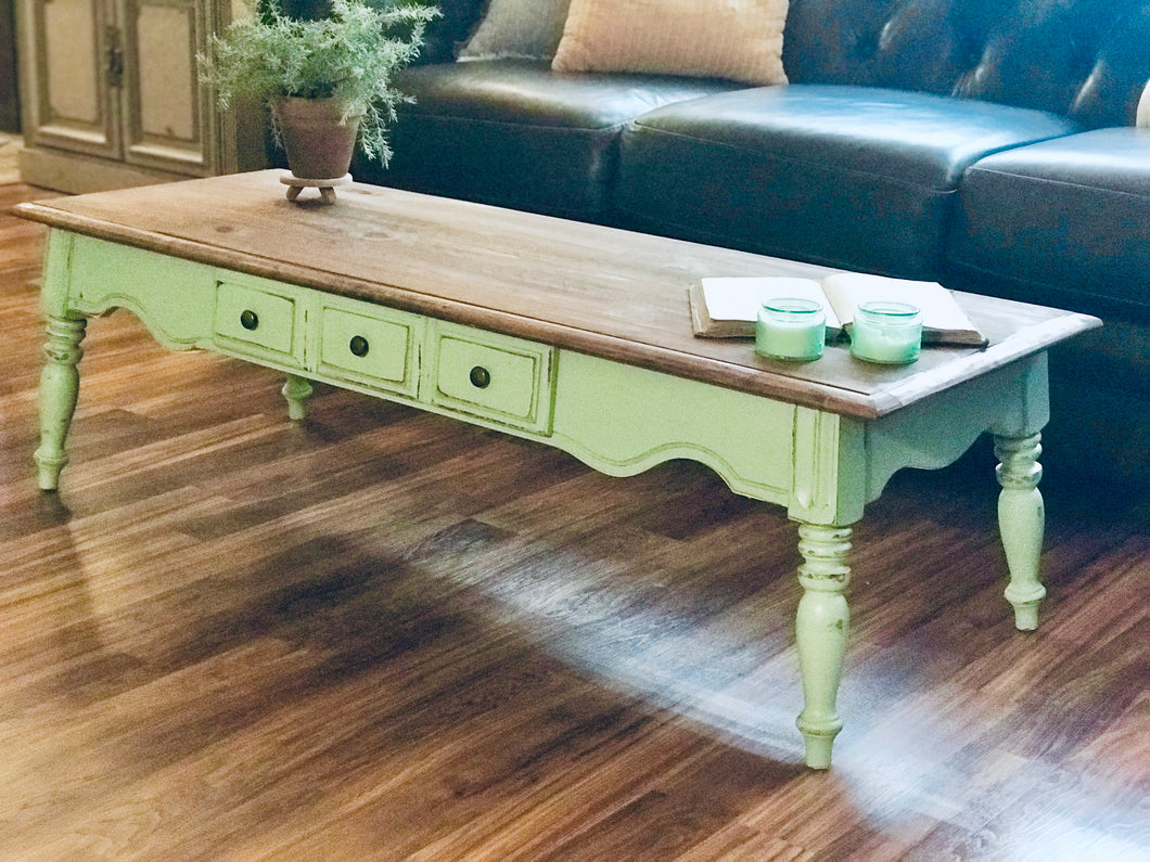 Perfect Mint Shabby Chic Coffee Table