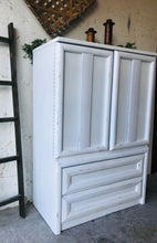 Load image into Gallery viewer, Vintage Farmhouse Armoire Chest of Drawers