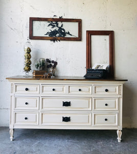 Beautiful Buttercream Dresser, Buffet, or TV Stand