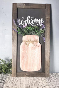 Mason jar 3D sign