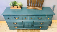 Load image into Gallery viewer, Pretty Coastal Long Dresser or Buffet