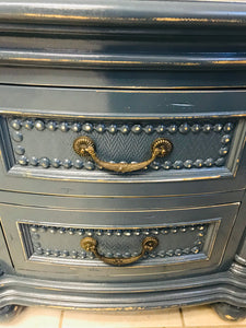 Gorgeous Chunky Blue End Table or Nightstand Set (2)