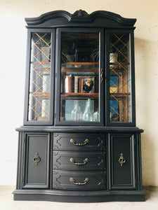 Classy Vintage Farmhouse China Cabinet