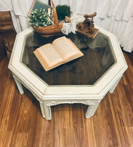 Vintage Heptagon Shaped Coffee Table