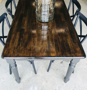 Gorgeous Modern Farmhouse Table & Metal Chairs