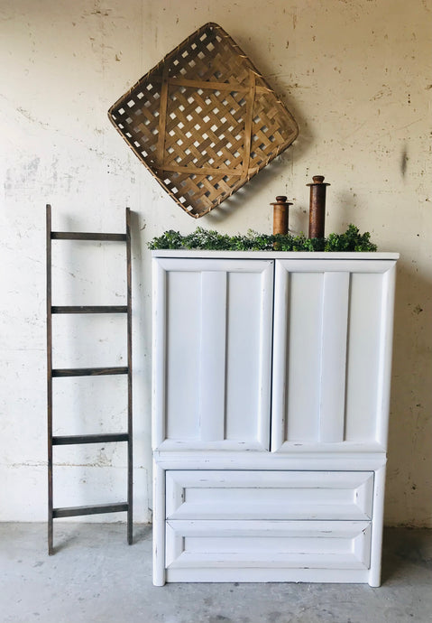 Vintage Farmhouse Armoire Chest of Drawers