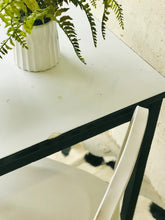 Load image into Gallery viewer, Vintage Enamel Top Table &amp; Metal Cafe Chairs (3pc)