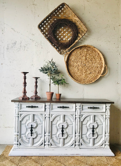 Stunning Vintage Farmhouse Buffet or TV Stand