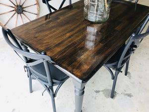 Gorgeous Modern Farmhouse Table & Metal Chairs