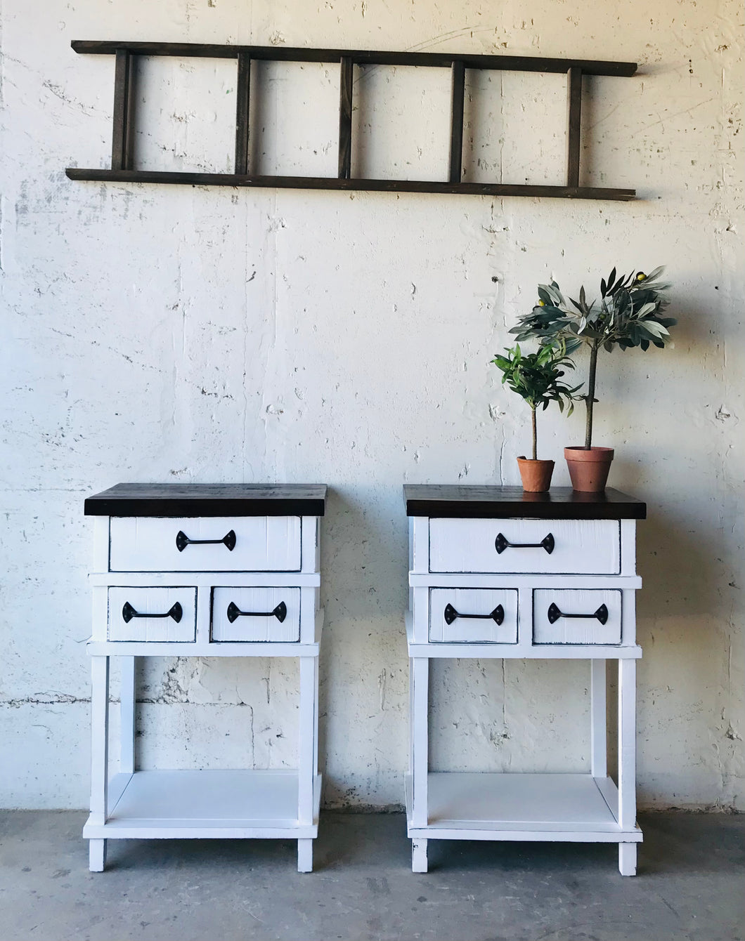 Perfect Rustic Farmhouse Nightstand Set