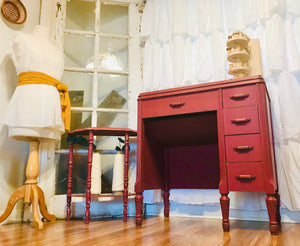 Beautiful Vintage Sewing Table & Matching Accent Table