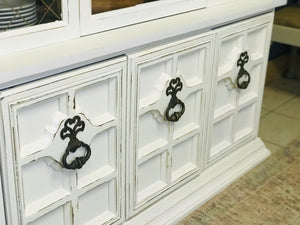 Shabby Vintage Lighted China Cabinet