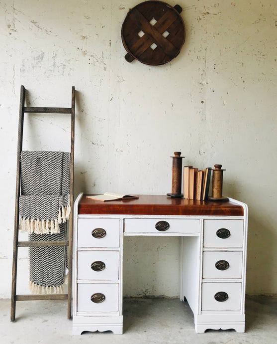 Amazing Vintage Waterfall Desk or Vanity