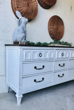 Load image into Gallery viewer, Beautiful Vintage Farmhouse Dresser, Buffet, or TV Stand