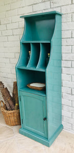 Beautiful Coastal Blue Cubby Cabinet