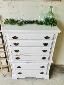 Perfect Chunky Farmhouse Tall Chest of Drawers