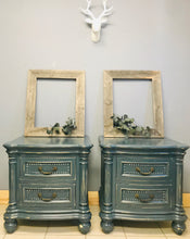 Load image into Gallery viewer, Gorgeous Chunky Blue End Table or Nightstand Set (2)