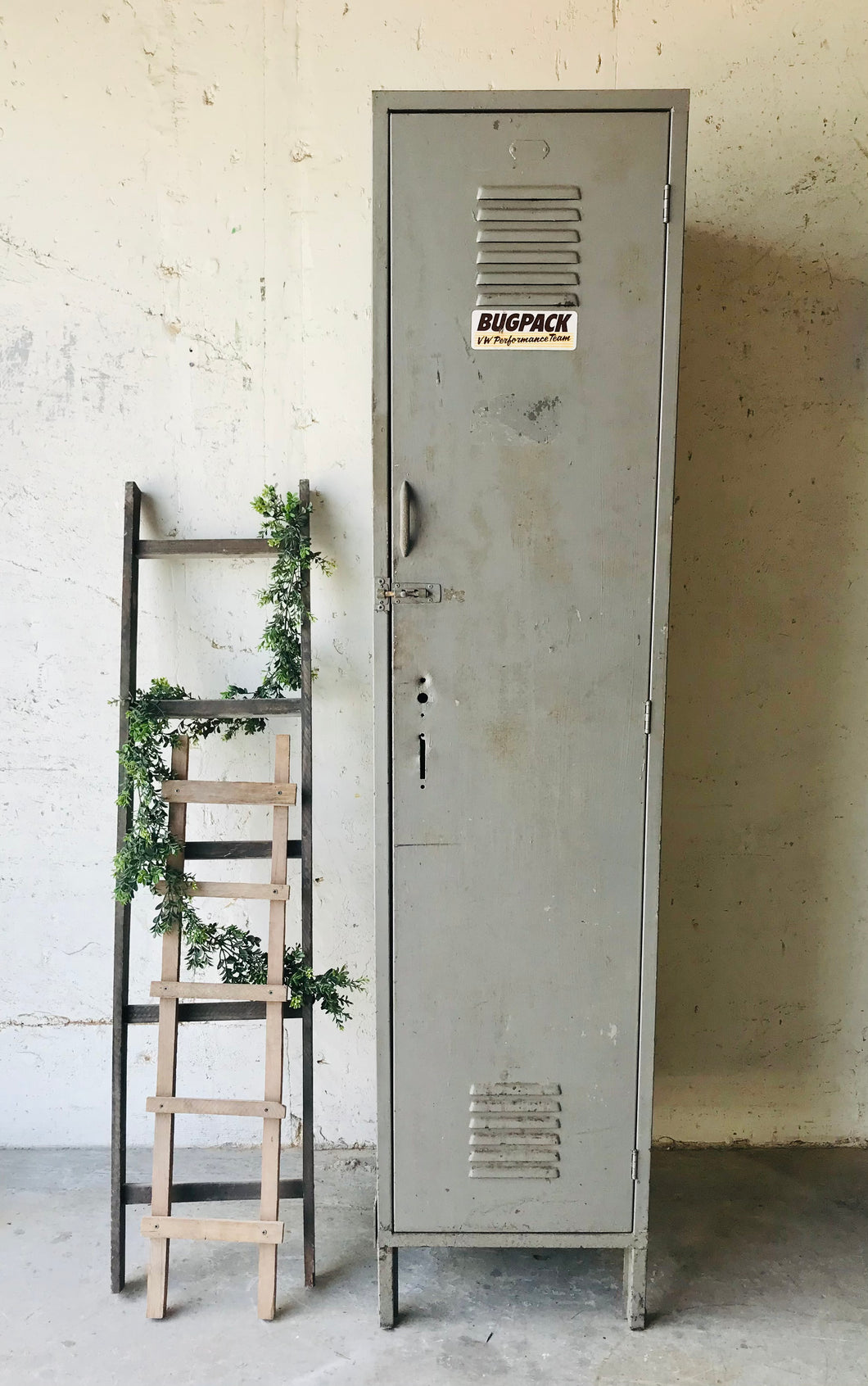 Large Vintage Industrial Locker Cabinet
