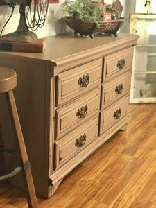 Rustic Taupe Dresser or Buffet Table