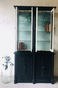 Classy Vintage Black China Cabinet