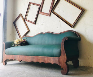 Beautiful Antique Wood Frame Sofa