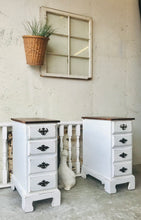 Load image into Gallery viewer, Pretty Repurposed Farmhouse Nightstand Set (2)