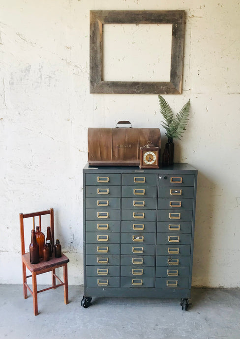 Amazing Vintage Industrial Rolling Cabinet