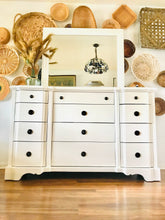 Load image into Gallery viewer, Modern Farmhouse Solid Long Dresser or TV Stand w/Mirror