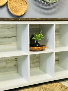 Beautiful Coastal Rolling Cubby or TV Stand