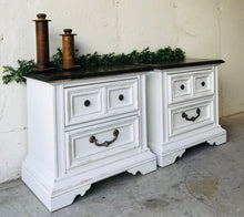 Load image into Gallery viewer, Stunning Vintage Farmhouse Nightstand Set