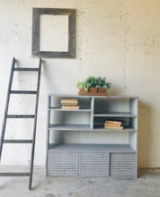 Load image into Gallery viewer, Pretty Farmhouse Cubby Bookshelf