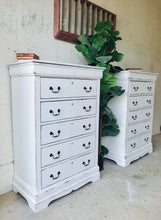 Load image into Gallery viewer, Pretty Modern Farmhouse Chest of Drawers (single or pair)